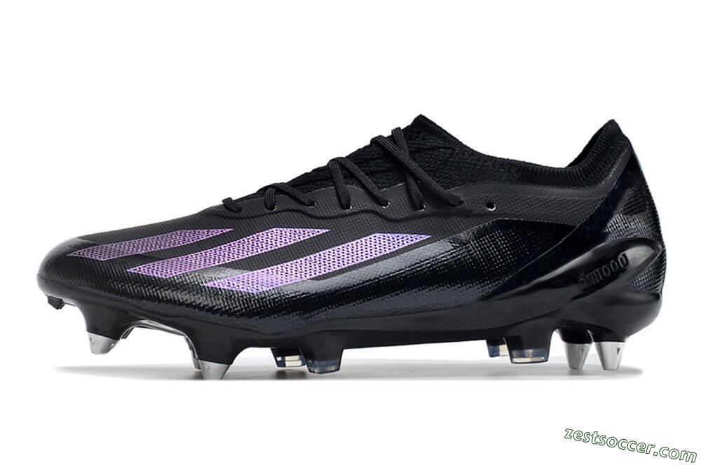 Adidas X Crazyfast.1 SG Low-Tops Soccer Cleats - Black/Purple 2