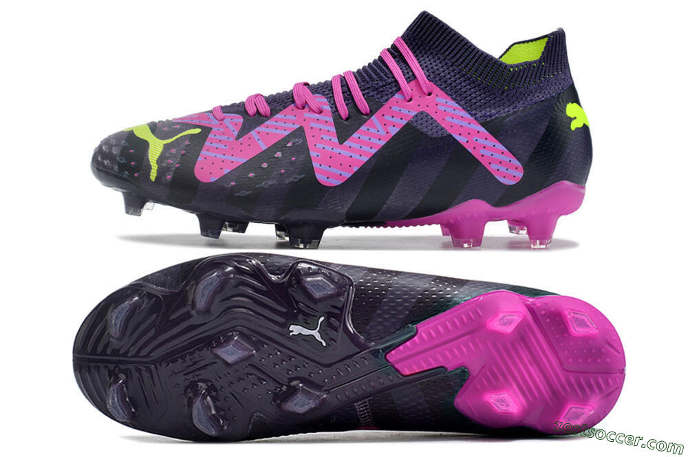 Puma Future Ultimate FG Low-Tops Soccer Cleats - Purple/Pink/Green 1