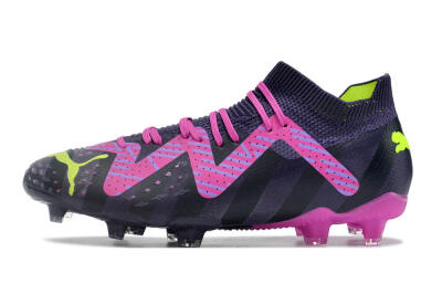 Puma Future Ultimate FG Low-Tops Soccer Cleats - Purple/Pink/Green