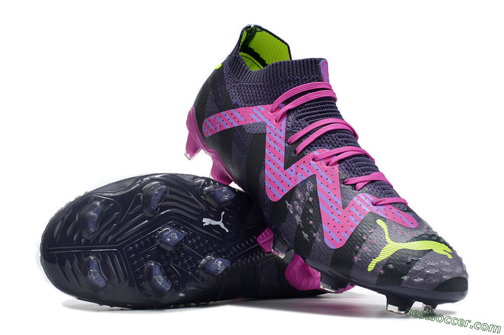 Puma Future Ultimate FG Low-Tops Soccer Cleats - Purple/Pink/Green 3