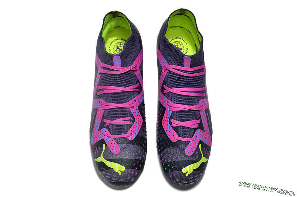 Puma Future Ultimate FG Low-Tops Soccer Cleats - Purple/Pink/Green 7
