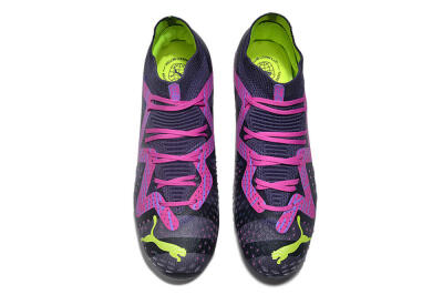 Puma Future Ultimate FG Low-Tops Soccer Cleats - Purple/Pink/Green