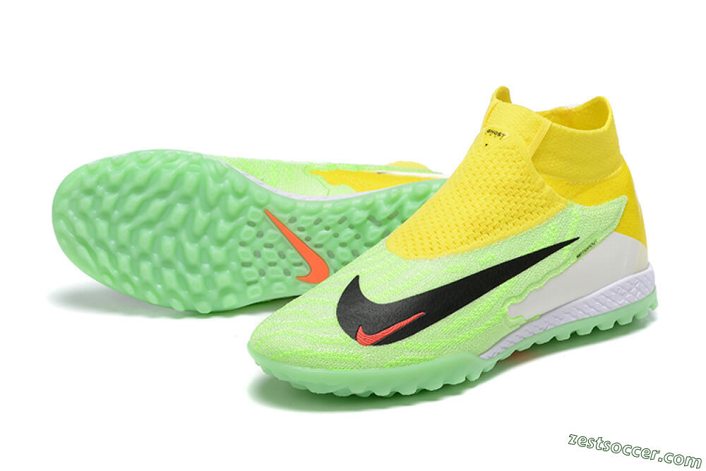 Nike Phantom GX Elite TF High-Tops Soccer Shoes - Yellow/Green/Black/Red/White 3