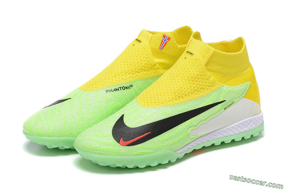 Nike Phantom GX Elite TF High-Tops Soccer Shoes - Yellow/Green/Black/Red/White 5