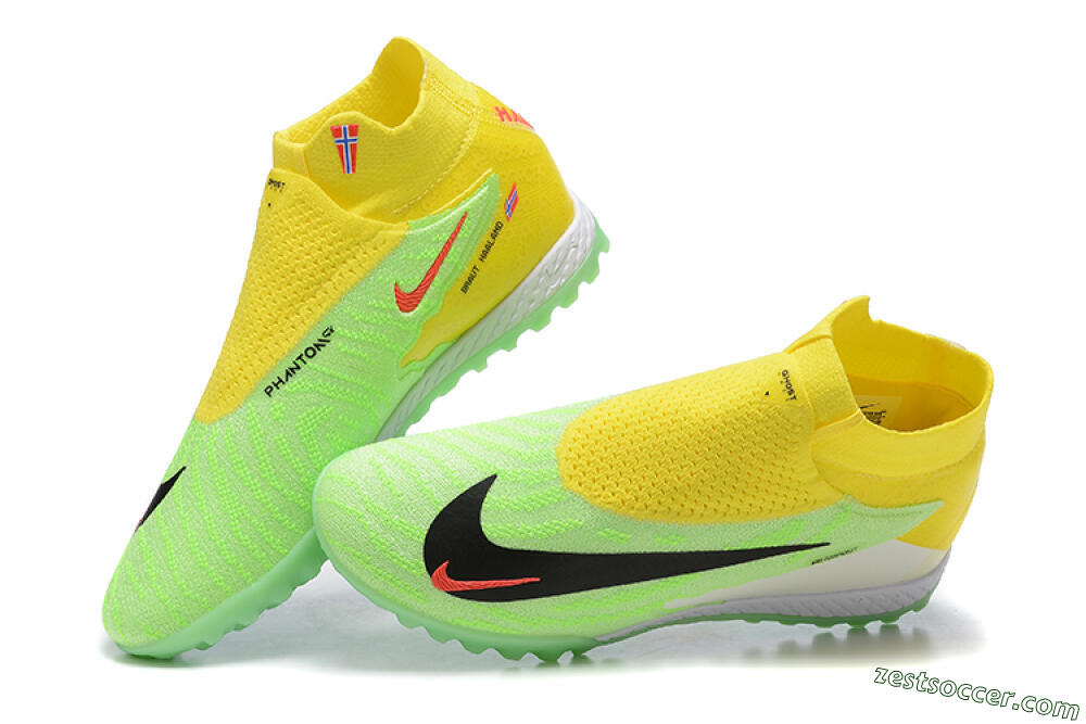 Nike Phantom GX Elite TF High-Tops Soccer Shoes - Yellow/Green/Black/Red/White 6
