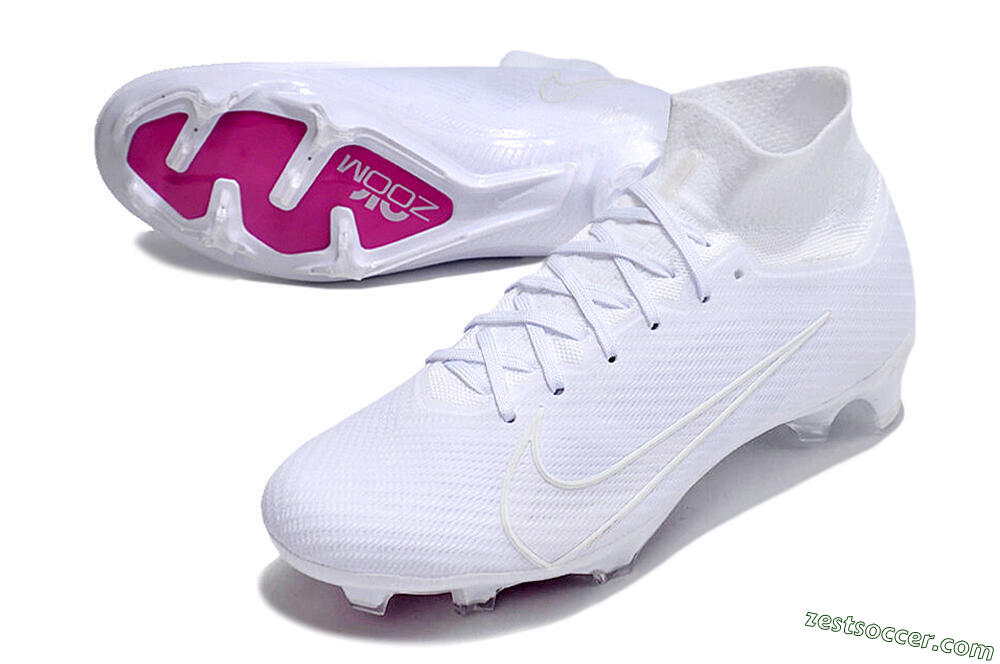 Nike Air Zoom Mercurial Superfly 9 Elite Change Color In Sunlight FG High-Tops Soccer Cleats - White/Purple 3