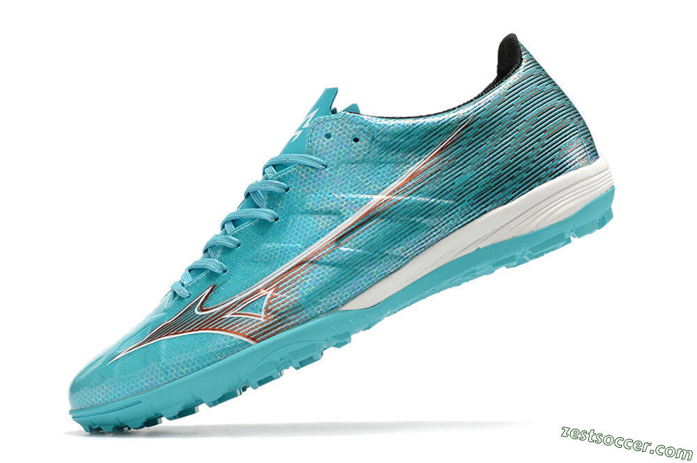 Mizuno Alpha Made in Japan TF Low-Tops Soccer Shoes - Blue/Orange/White 7