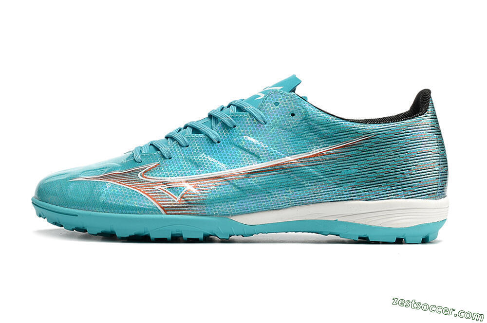 Mizuno Alpha Made in Japan TF Low-Tops Soccer Shoes - Blue/Orange/White 2