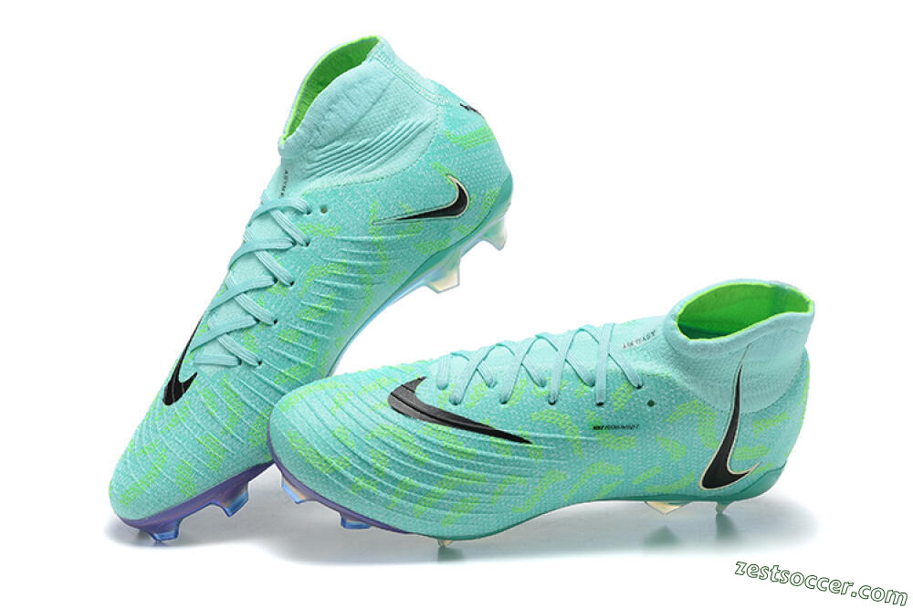 Nike Phantom Luna Elite FG High-Tops Soccer Cleats - Green/Yellow/Black 5