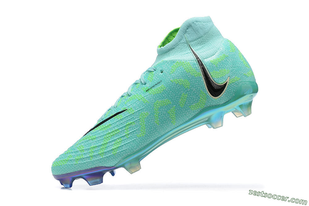 Nike Phantom Luna Elite FG High-Tops Soccer Cleats - Green/Yellow/Black 7