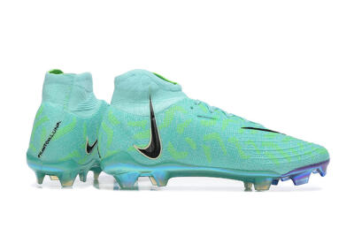 Nike Phantom Luna Elite FG High-Tops Soccer Cleats - Green/Yellow/Black