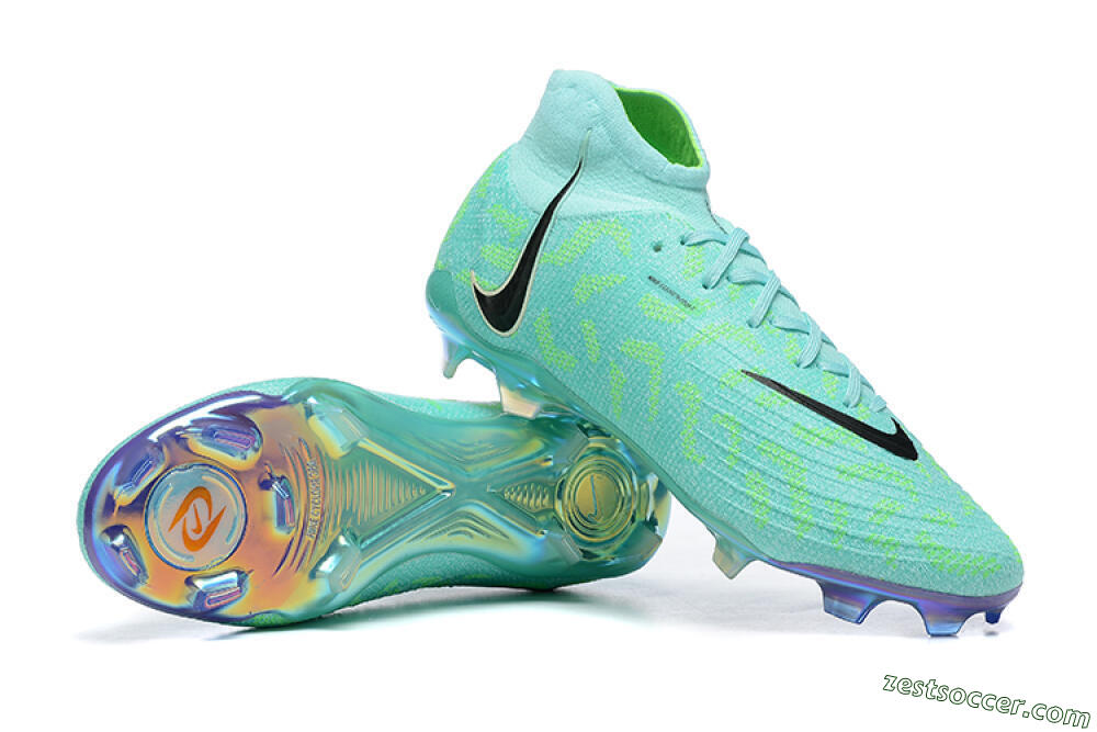 Nike Phantom Luna Elite FG High-Tops Soccer Cleats - Green/Yellow/Black 4