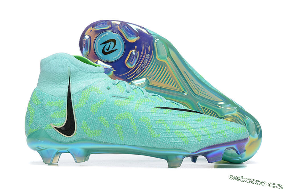 Nike Phantom Luna Elite FG High-Tops Soccer Cleats - Green/Yellow/Black 0