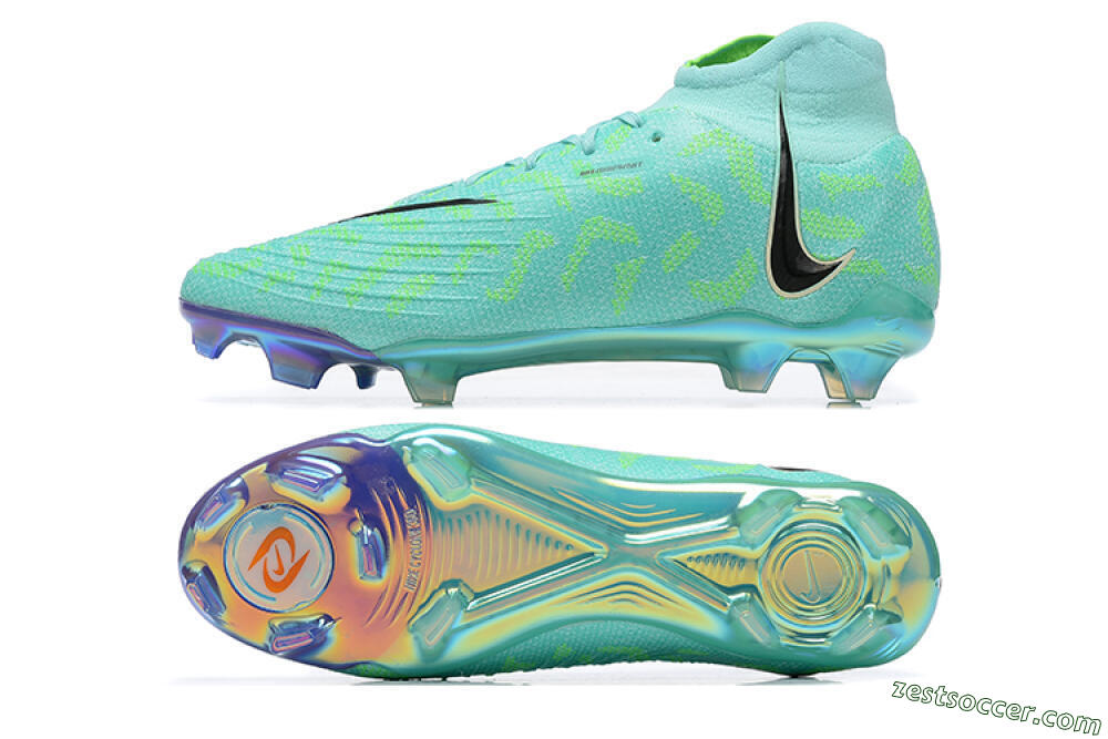 Nike Phantom Luna Elite FG High-Tops Soccer Cleats - Green/Yellow/Black 1