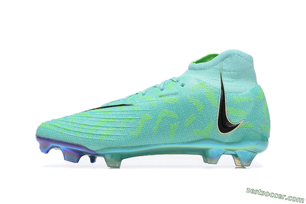 Nike Phantom Luna Elite FG High-Tops Soccer Cleats - Green/Yellow/Black 2