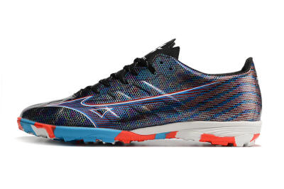 Mizuno Alpha Made in Japan TF Low-Tops Soccer Shoes - Black/Red/Blue