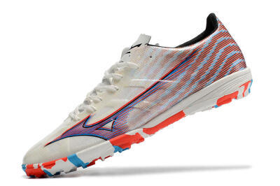 Mizuno Alpha Made in Japan TF Low-Tops Soccer Shoes - Beige/Blue/Red