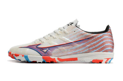 Mizuno Alpha Made in Japan TF Low-Tops Soccer Shoes - Beige/Blue/Red