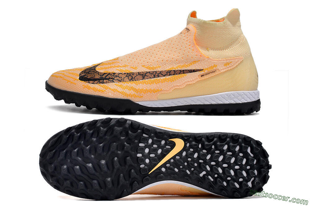 Nike Phantom GX Elite DF Link TF High-Tops Soccer Shoes - Yellow/Black/Pink 1