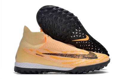 Nike Phantom GX Elite DF Link TF High-Tops Soccer Shoes - Yellow/Black/Pink