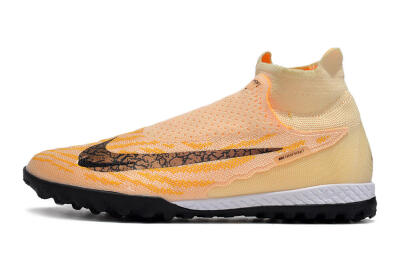 Nike Phantom GX Elite DF Link TF High-Tops Soccer Shoes - Yellow/Black/Pink