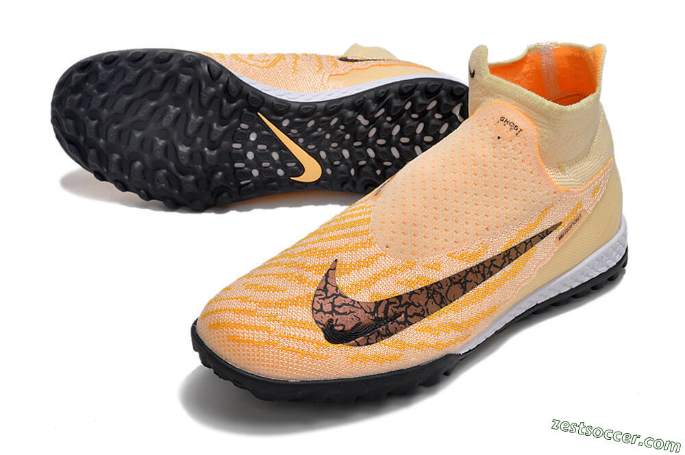 Nike Phantom GX Elite DF Link TF High-Tops Soccer Shoes - Yellow/Black/Pink 3