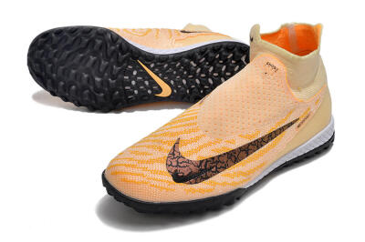 Nike Phantom GX Elite DF Link TF High-Tops Soccer Shoes - Yellow/Black/Pink