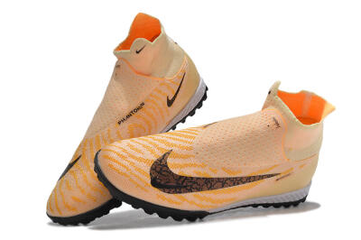 Nike Phantom GX Elite DF Link TF High-Tops Soccer Shoes - Yellow/Black/Pink