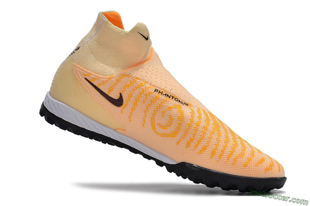 Nike Phantom GX Elite DF Link TF High-Tops Soccer Shoes - Yellow/Black/Pink 6