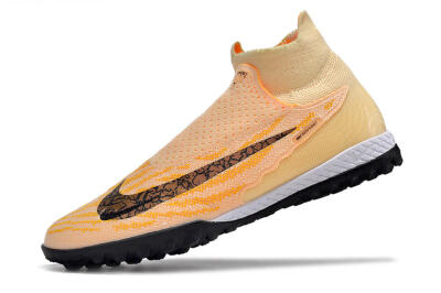 Nike Phantom GX Elite DF Link TF High-Tops Soccer Shoes - Yellow/Black/Pink