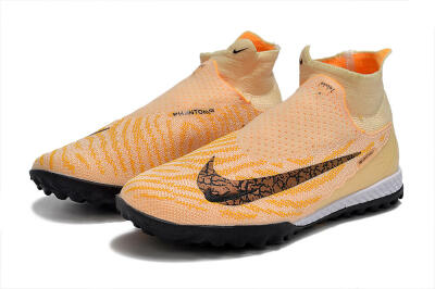 Nike Phantom GX Elite DF Link TF High-Tops Soccer Shoes - Yellow/Black/Pink