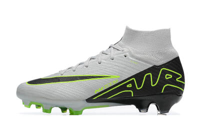 Nike Air Zoom Mercurial Superfly 9 Elite FG High-Tops Soccer Cleats - White/Black/Green