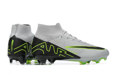 Nike Air Zoom Mercurial Superfly 9 Elite FG High-Tops Soccer Cleats - White/Black/Green