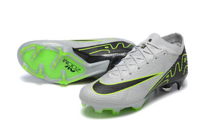 Nike Air Zoom Mercurial Vapor 15 Elite FG Low-Tops Soccer Cleats - White/Black/Green