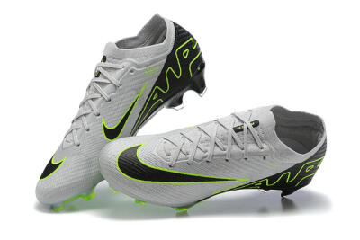 Nike Air Zoom Mercurial Vapor 15 Elite FG Low-Tops Soccer Cleats - White/Black/Green