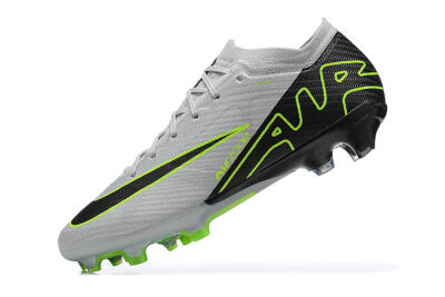 Nike Air Zoom Mercurial Vapor 15 Elite FG Low-Tops Soccer Cleats - White/Black/Green