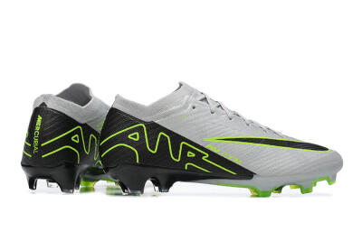 Nike Air Zoom Mercurial Vapor 15 Elite FG Low-Tops Soccer Cleats - White/Black/Green