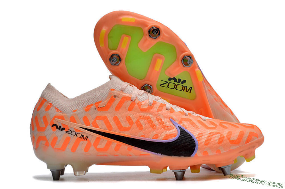 Nike Air Zoom Mercurial Vapor XV Elite SG Low-Tops Soccer Cleats - Orange/Black/Purple 0