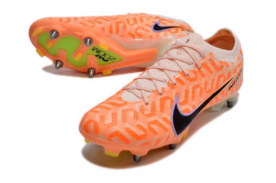 Nike Air Zoom Mercurial Vapor XV Elite SG Low-Tops Soccer Cleats - Orange/Black/Purple