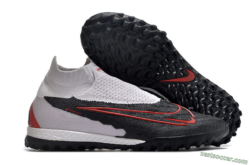 Nike Phantom GX Elite DF Link TF High-Tops Soccer Shoes - White/Black/Red 0