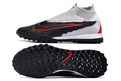 Nike Phantom GX Elite DF Link TF High-Tops Soccer Shoes - White/Black/Red