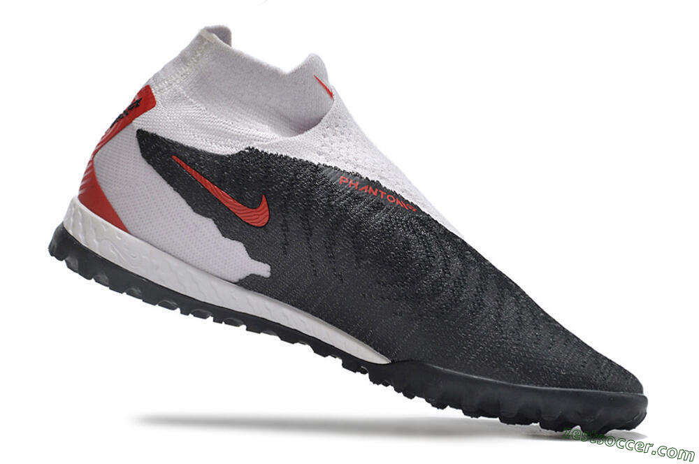 Nike Phantom GX Elite DF Link TF High-Tops Soccer Shoes - White/Black/Red 6