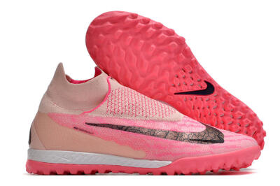 Nike Phantom GX Elite DF Link TF High-Tops Soccer Shoes - Pink/Black/White