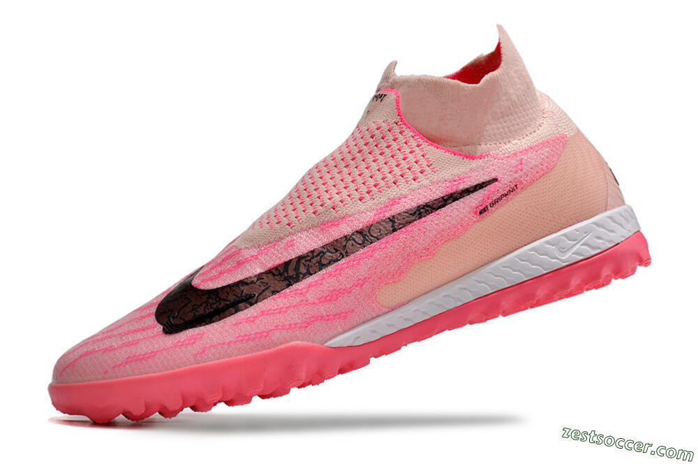 Nike Phantom GX Elite DF Link TF High-Tops Soccer Shoes - Pink/Black/White 5