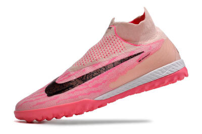 Nike Phantom GX Elite DF Link TF High-Tops Soccer Shoes - Pink/Black/White