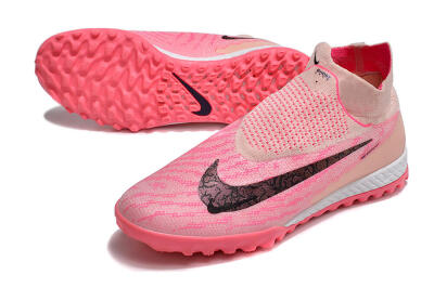 Nike Phantom GX Elite DF Link TF High-Tops Soccer Shoes - Pink/Black/White