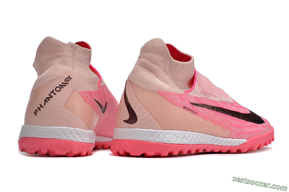 Nike Phantom GX Elite DF Link TF High-Tops Soccer Shoes - Pink/Black/White 6