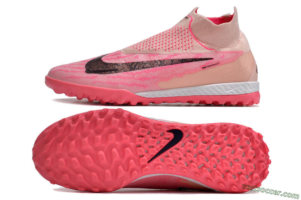 Nike Phantom GX Elite DF Link TF High-Tops Soccer Shoes - Pink/Black/White 1
