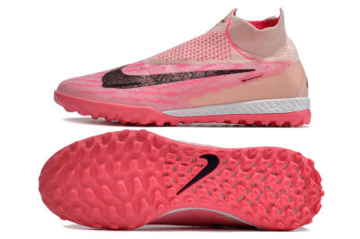 Nike Phantom GX Elite DF Link TF High-Tops Soccer Shoes - Pink/Black/White