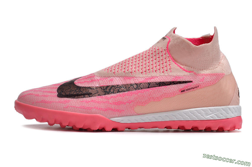 Nike Phantom GX Elite DF Link TF High-Tops Soccer Shoes - Pink/Black/White 2